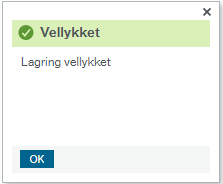 Skjermbilde av en bekreftelse
